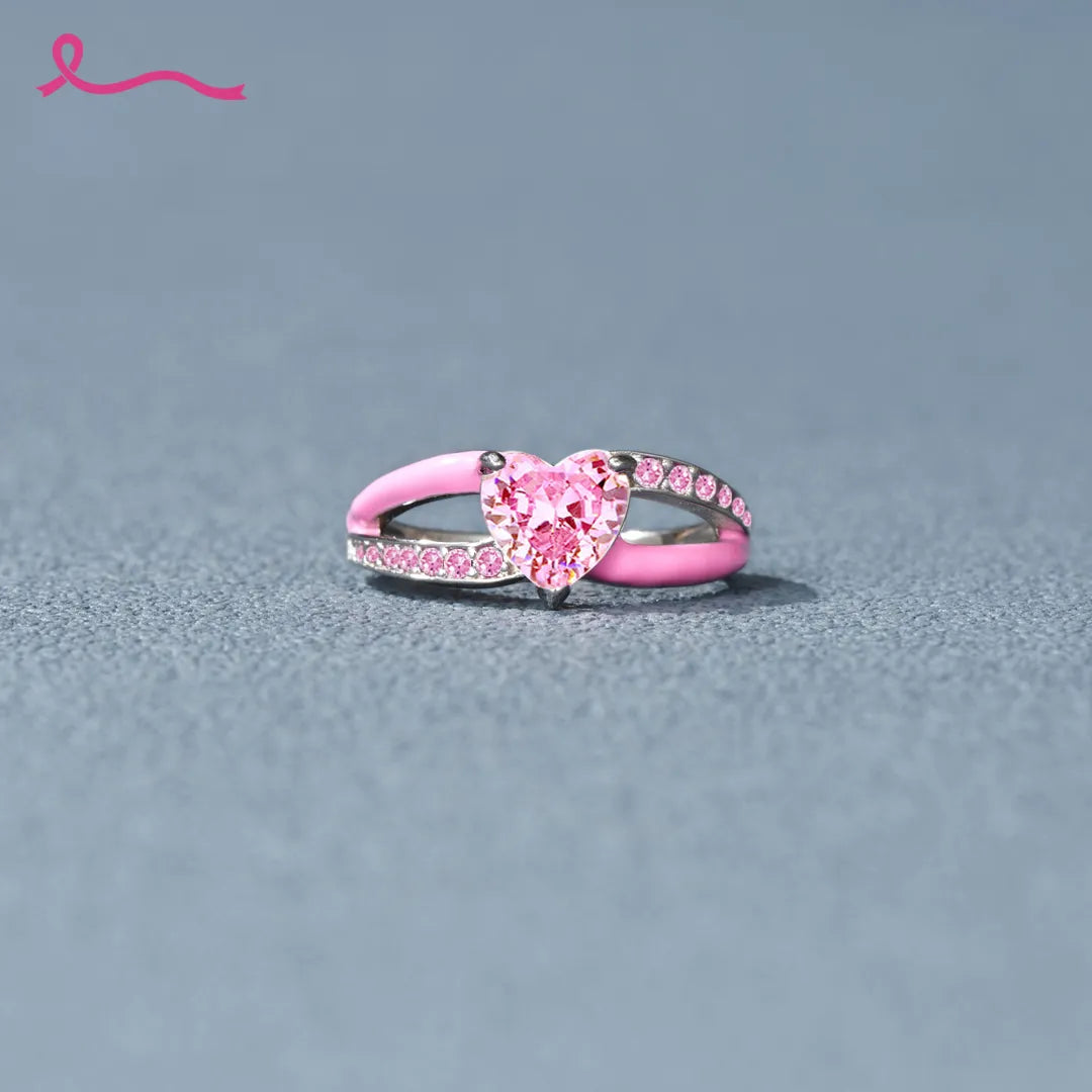 Stylish Pink Love Ring | Stöd bröstcancer