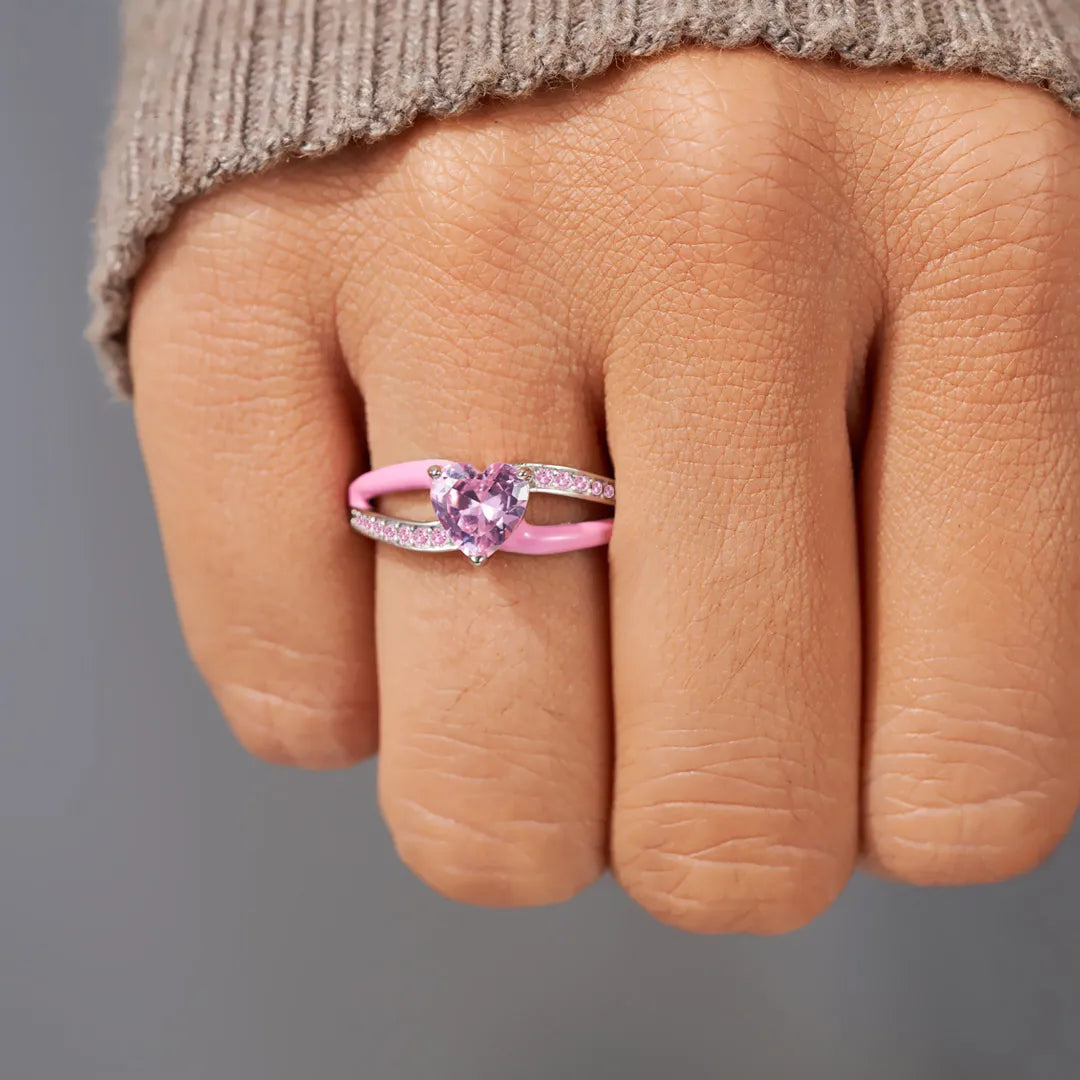 Stylish Pink Love Ring | Stöd bröstcancer