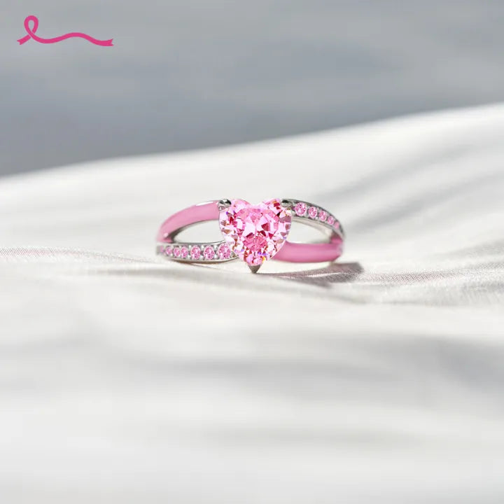 Stylish Pink Love Ring | Stöd bröstcancer