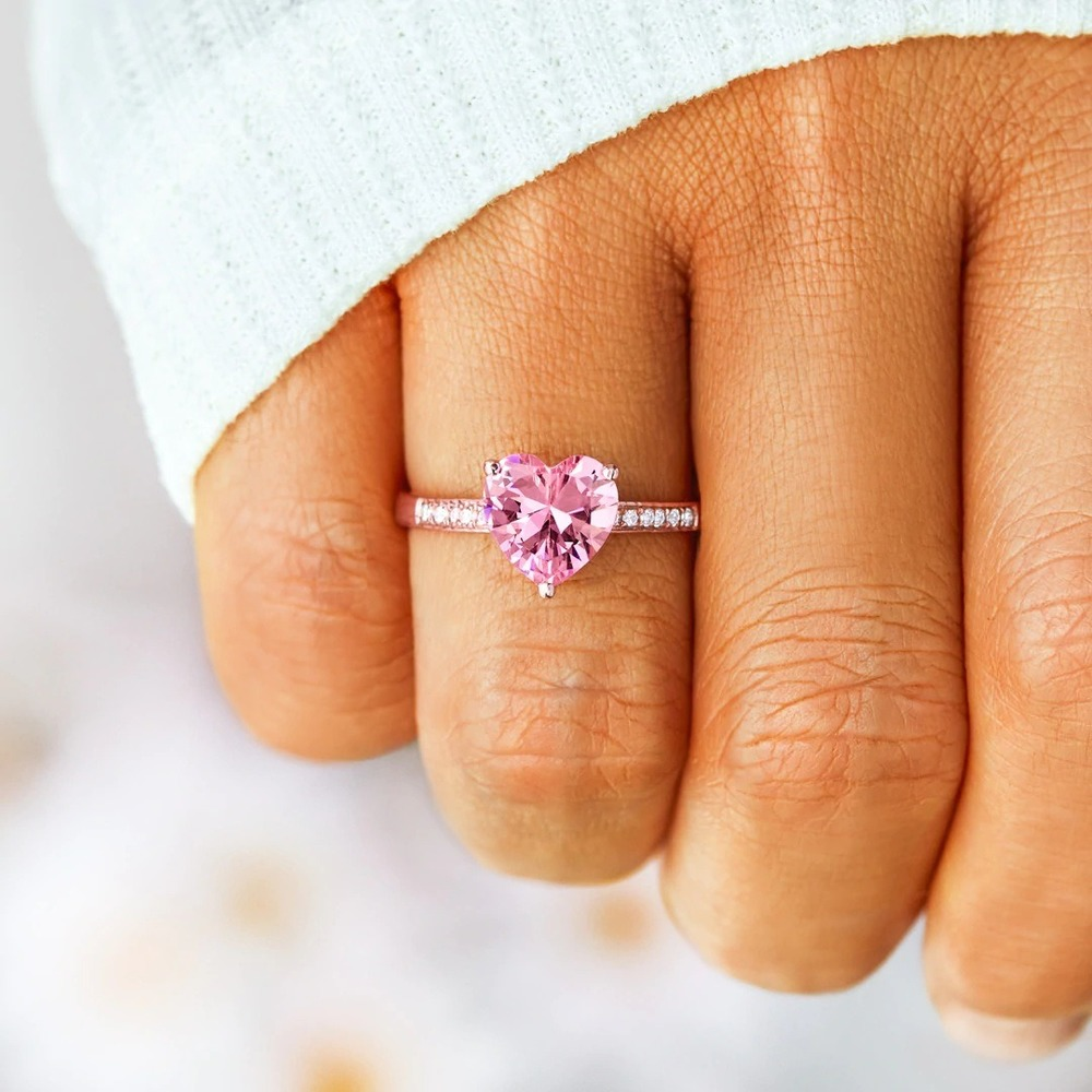 Pink Heart Ring | Stöd bröstcancer