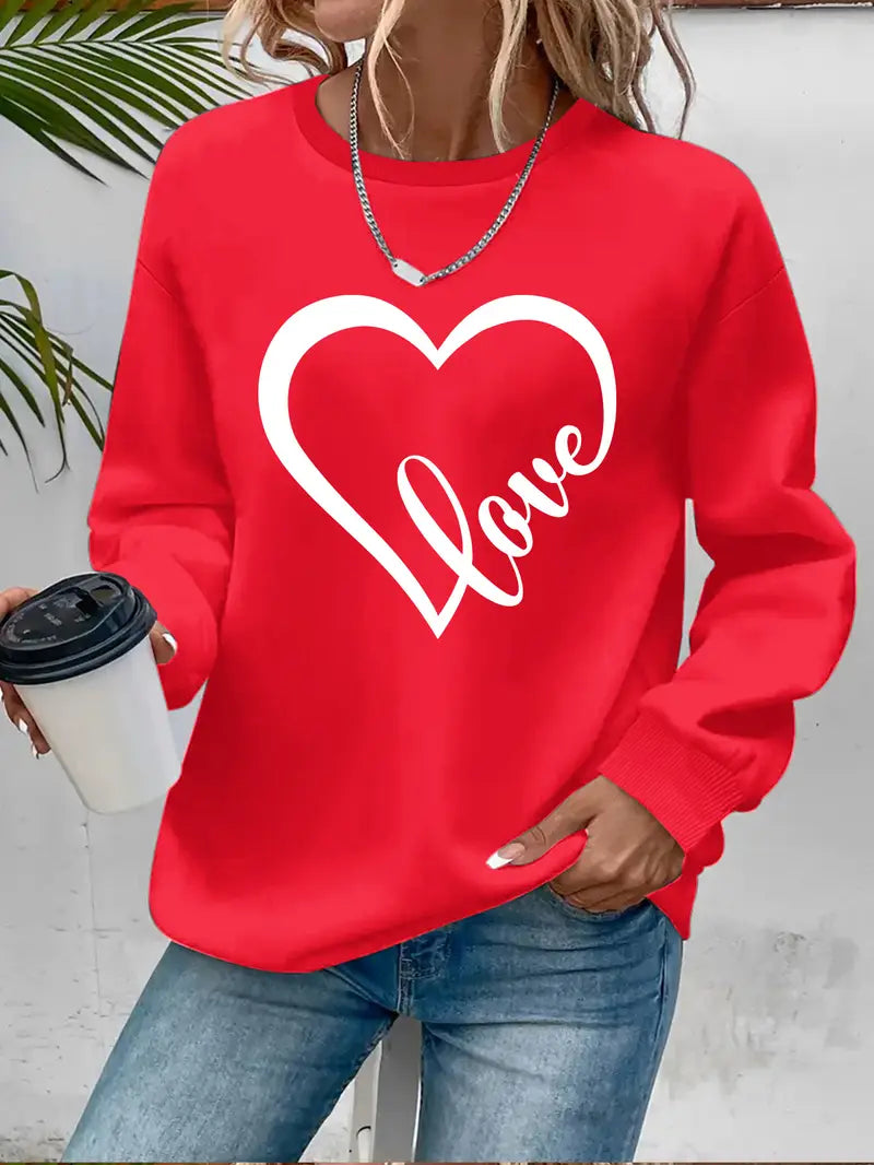 Cozy Love Print Sweater | Stöd bröstcancer