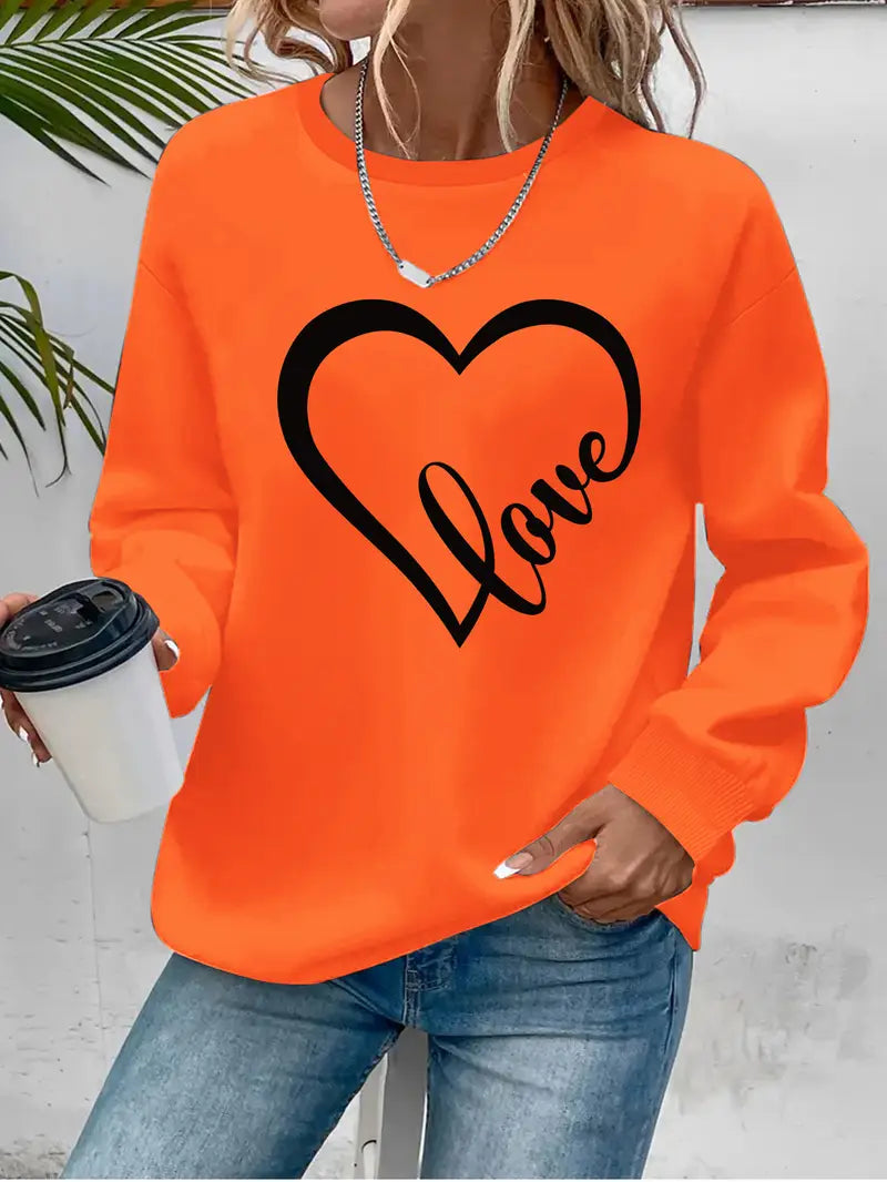 Cozy Love Print Sweater | Stöd bröstcancer