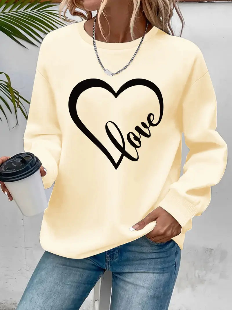 Cozy Love Print Sweater | Stöd bröstcancer