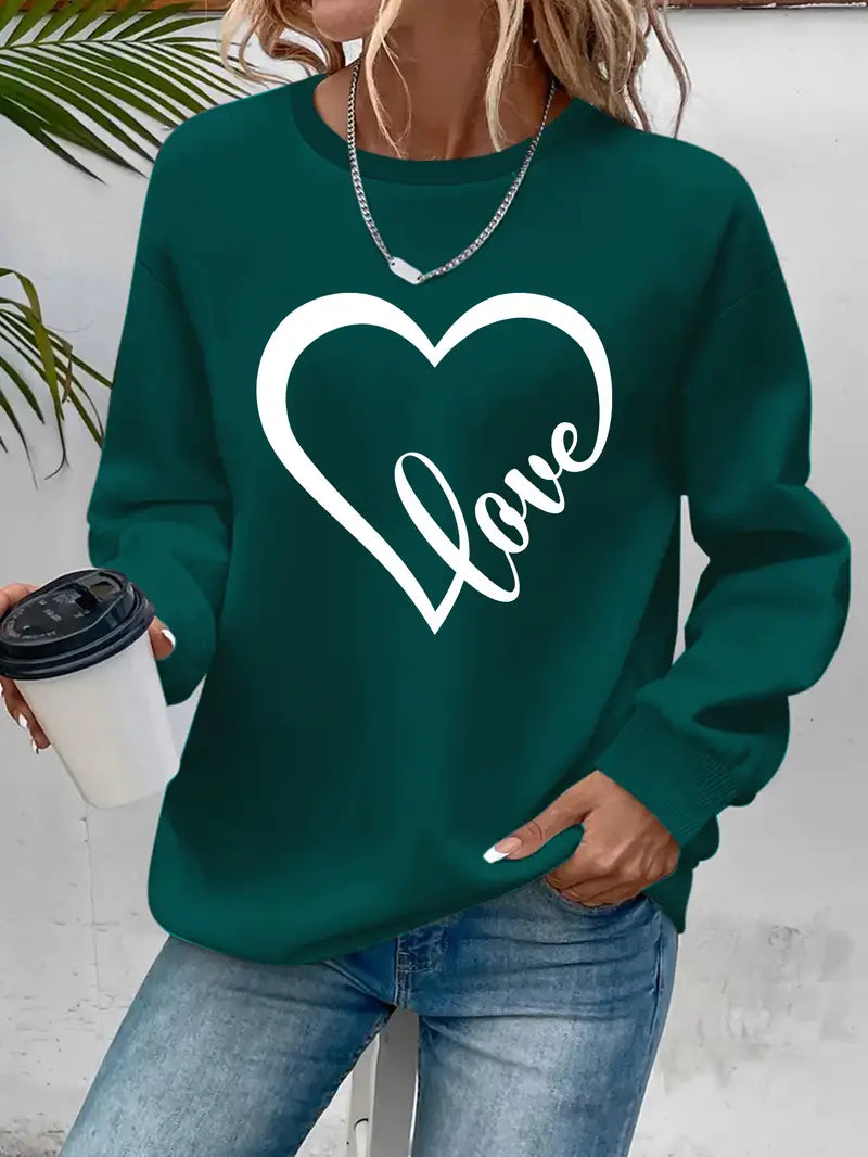 Cozy Love Print Sweater | Stöd bröstcancer