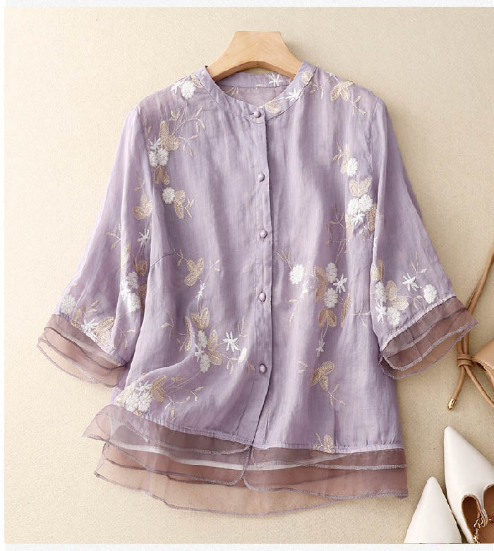 Eloise | Elegant broderad blus